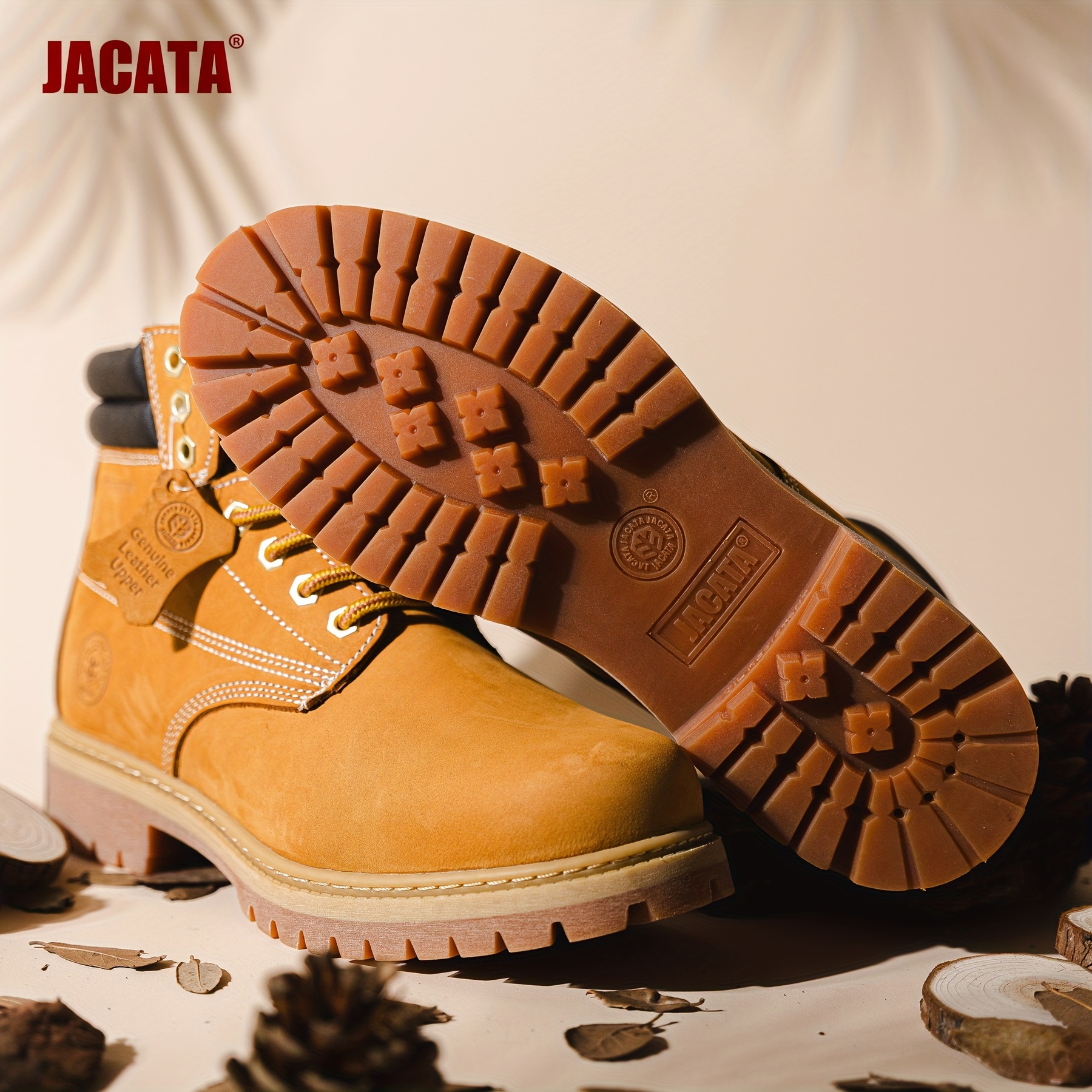 Boots For Men British Style Outdoor All In One Big Yellow Boots Warm Fashion Trend Casual Lace Up Couple Hiking Boots Shop The Latest Trends Temu details 1